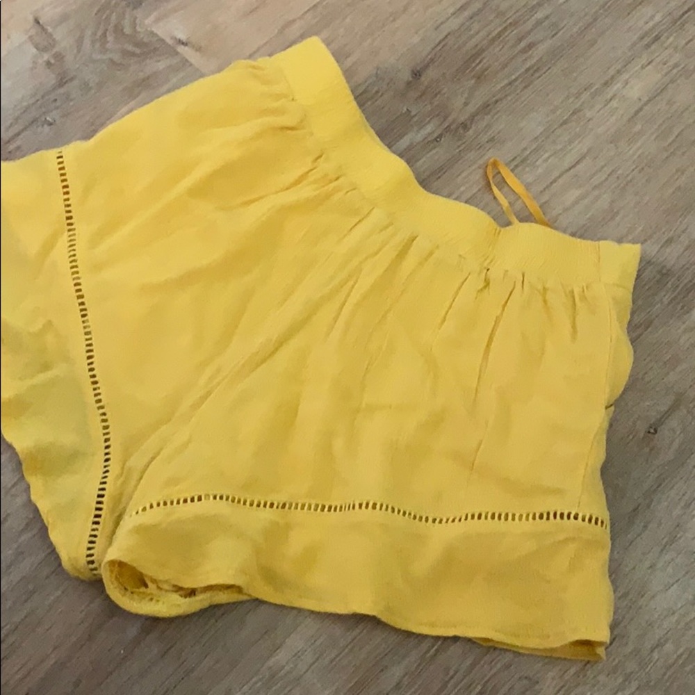 revolve yellow shorts
